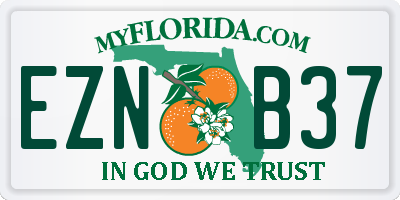 FL license plate EZNB37