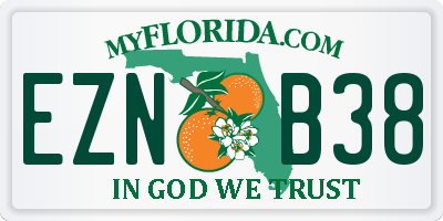 FL license plate EZNB38