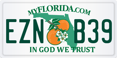 FL license plate EZNB39