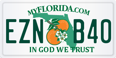 FL license plate EZNB40