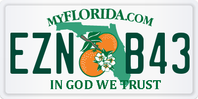 FL license plate EZNB43