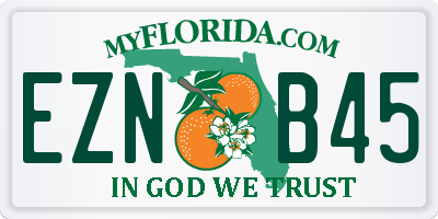 FL license plate EZNB45