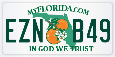 FL license plate EZNB49