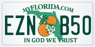 FL license plate EZNB50