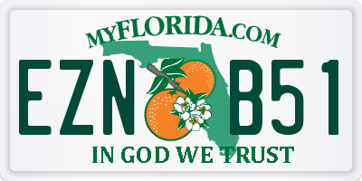 FL license plate EZNB51