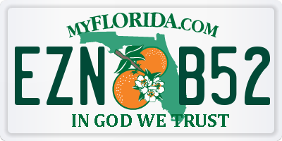 FL license plate EZNB52