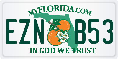 FL license plate EZNB53