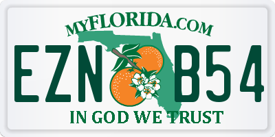 FL license plate EZNB54