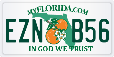 FL license plate EZNB56