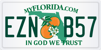 FL license plate EZNB57