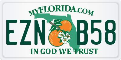 FL license plate EZNB58