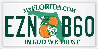 FL license plate EZNB60