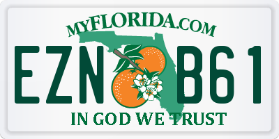 FL license plate EZNB61