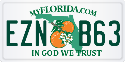 FL license plate EZNB63