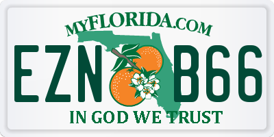 FL license plate EZNB66