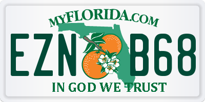 FL license plate EZNB68