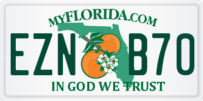 FL license plate EZNB70