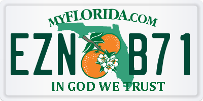 FL license plate EZNB71