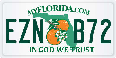 FL license plate EZNB72