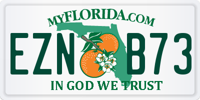 FL license plate EZNB73