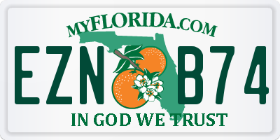 FL license plate EZNB74