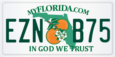 FL license plate EZNB75