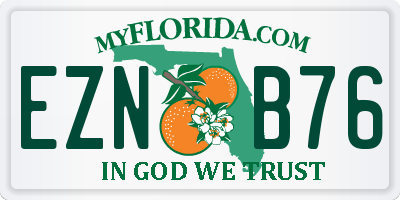 FL license plate EZNB76