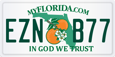 FL license plate EZNB77