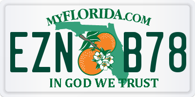 FL license plate EZNB78