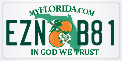 FL license plate EZNB81