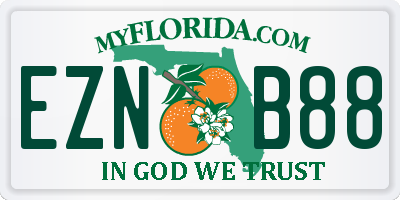 FL license plate EZNB88