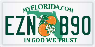 FL license plate EZNB90