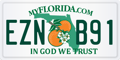 FL license plate EZNB91