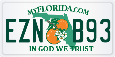 FL license plate EZNB93