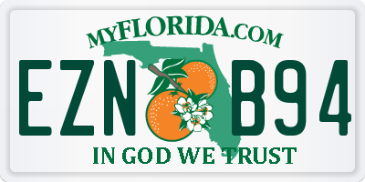 FL license plate EZNB94