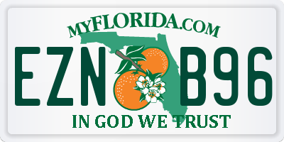 FL license plate EZNB96