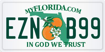 FL license plate EZNB99