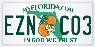 FL license plate EZNC03