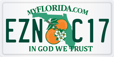 FL license plate EZNC17