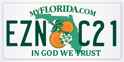 FL license plate EZNC21