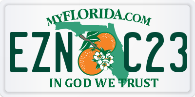 FL license plate EZNC23