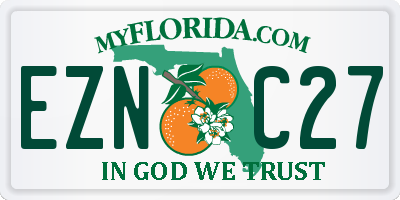 FL license plate EZNC27