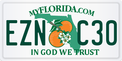 FL license plate EZNC30