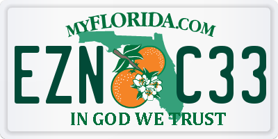 FL license plate EZNC33