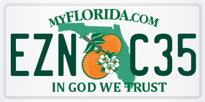 FL license plate EZNC35