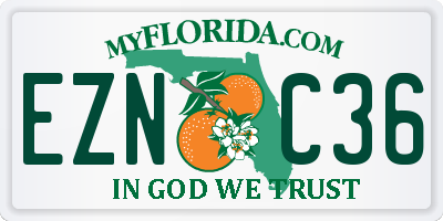 FL license plate EZNC36