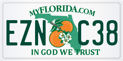 FL license plate EZNC38