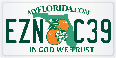 FL license plate EZNC39