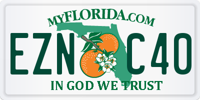 FL license plate EZNC40