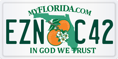 FL license plate EZNC42